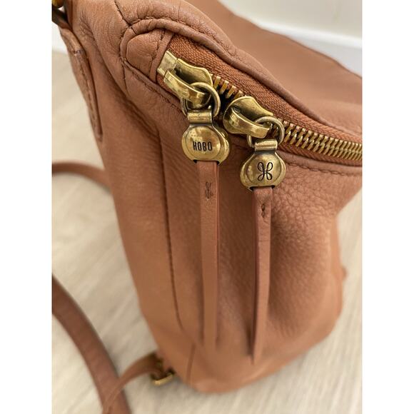 Hobo River Leather Backpack Whiskey Camel Tan Boho Cottagecore Preppy - Picture 9 of 16